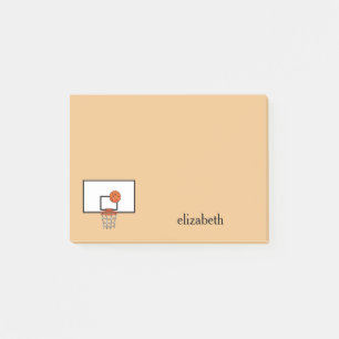 Basketball Hoop Personalize Post-it Notes