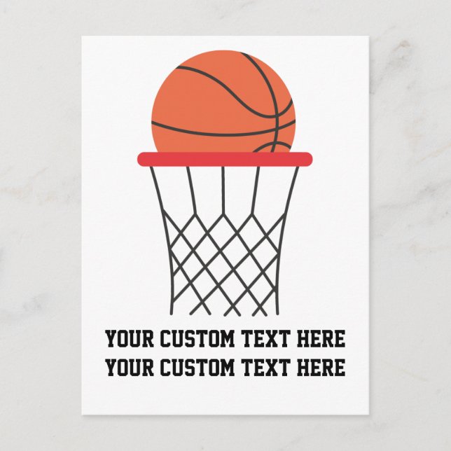 Basketball Hoop Personalized Postcard (Front)
