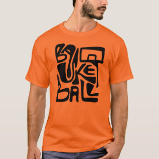 Basketball Hoop Retro Hand Drawn Black Orange Boys T-Shirt