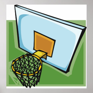 Basketball Hoop Sports Backboard And Net Poster