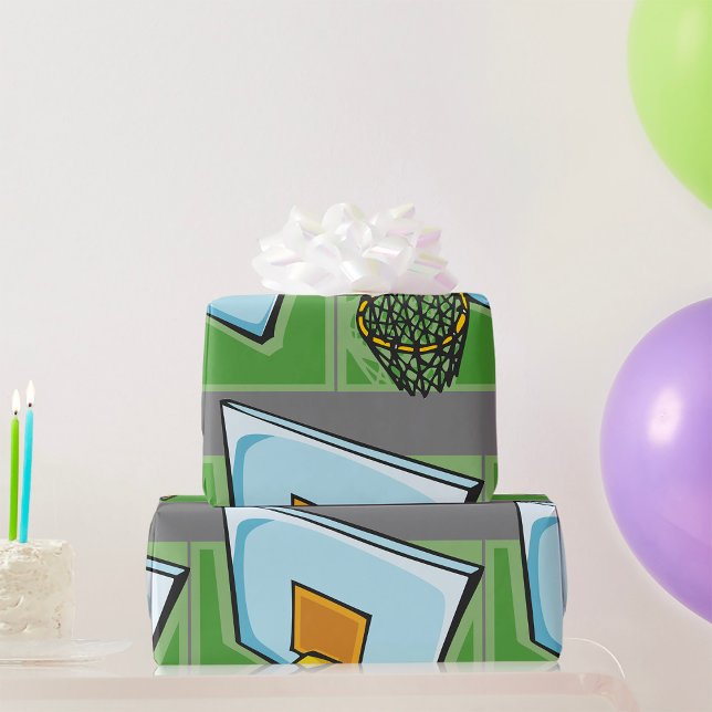 Basketball Hoop Sports Backboard And Net Wrapping Paper (Creator Uploaded)