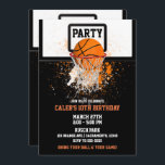 Basketball & Hoop Sports Birthday Party Invitation<br><div class="desc">Personalize any way you want.</div>
