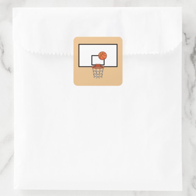 Basketball Hoop Square Sticker (Bag)