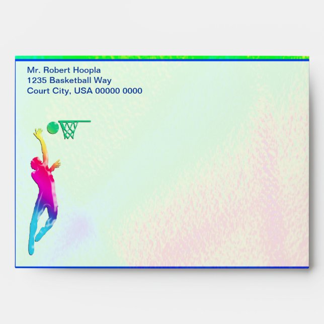 Basketball Hoop Star A7 Envelope (Front)