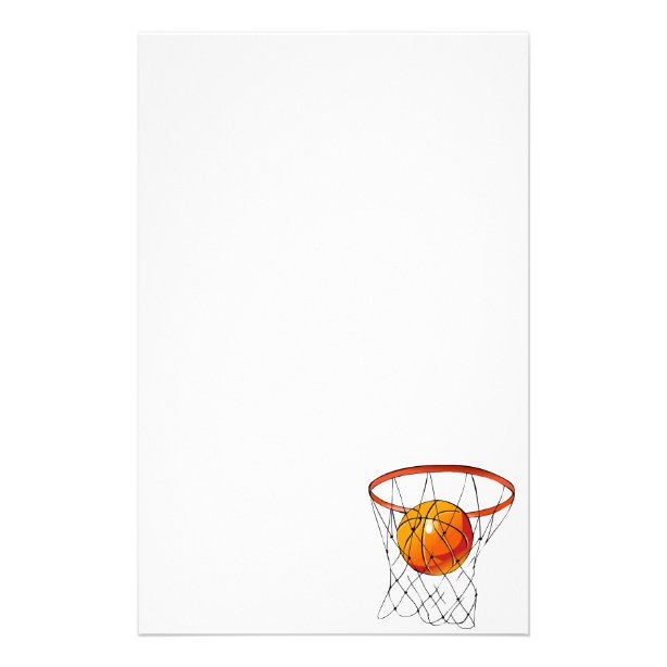 Basketball Stationery Paper | Zazzle