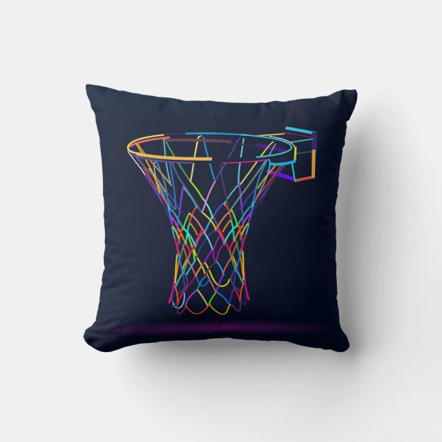Basketball hoop throw pillow (Front)
