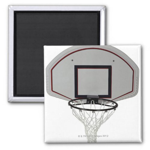 Basketball hoop with backboard magnet