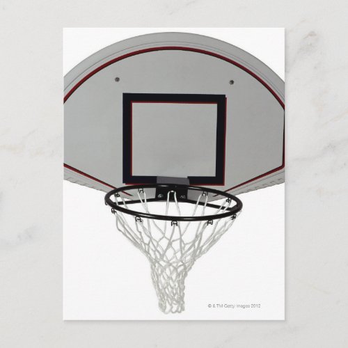 Basketball hoop with backboard postcard