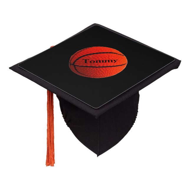 Basketball Hoops 4Tommy Graduation Cap Topper (Angled)