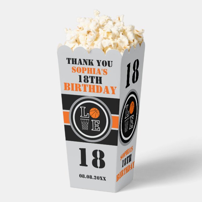 Basketball Hoops, Basketball Player Gift, Birthday Favor Boxes (Popped)