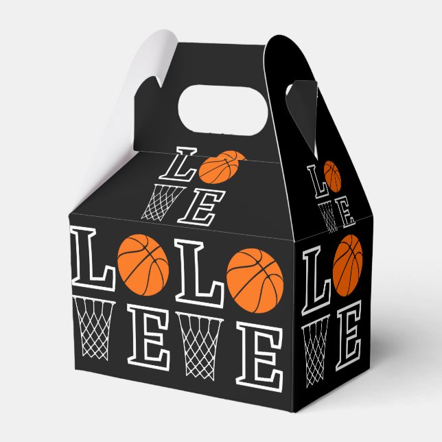 Basketball Hoops, Basketball Player Gift           Favor Boxes (Front Side)