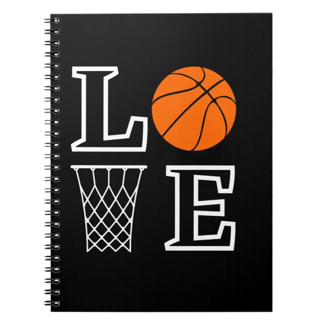 Basketball Hoops, Basketball Player Gift Notebook (Front)