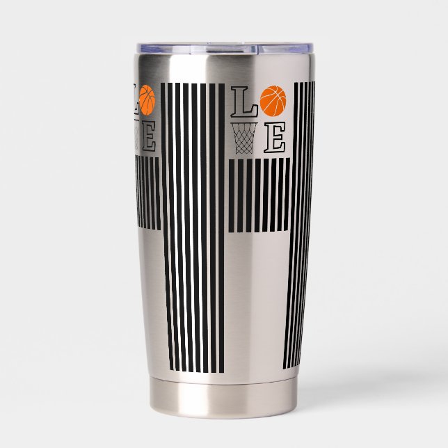 Basketball Hoops, Basketball Player Insulated Tumbler (Front)