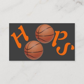 Basketball Hoops Business Card by Honeysuckle_Sweet at Zazzle
