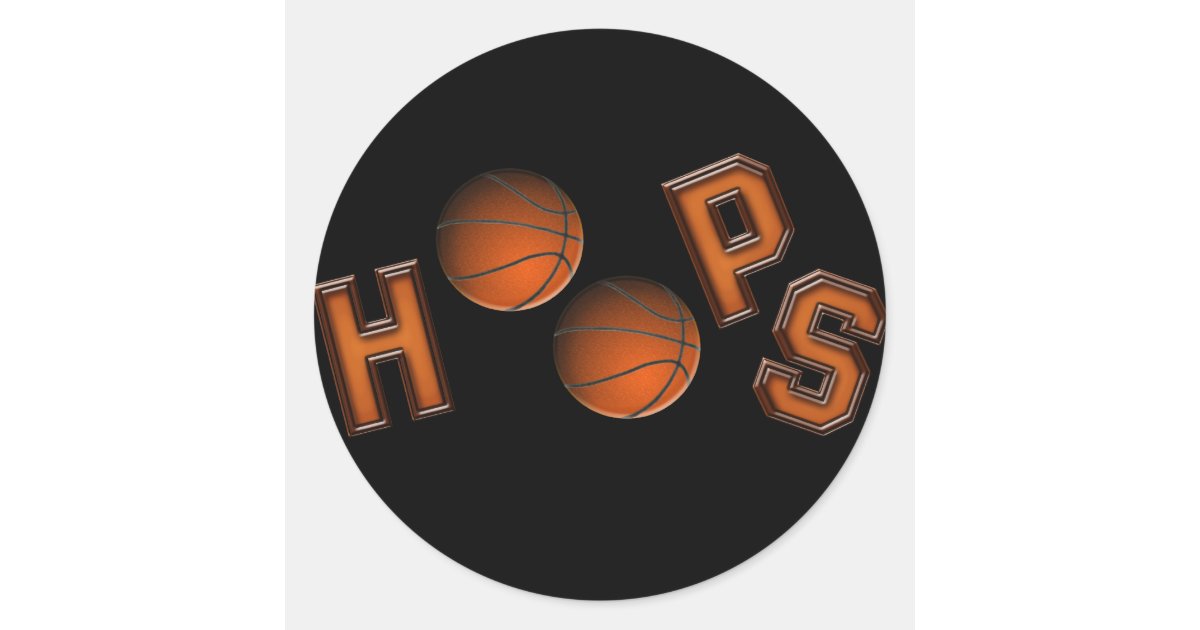 Basketball Hoops Classic Round Sticker | Zazzle