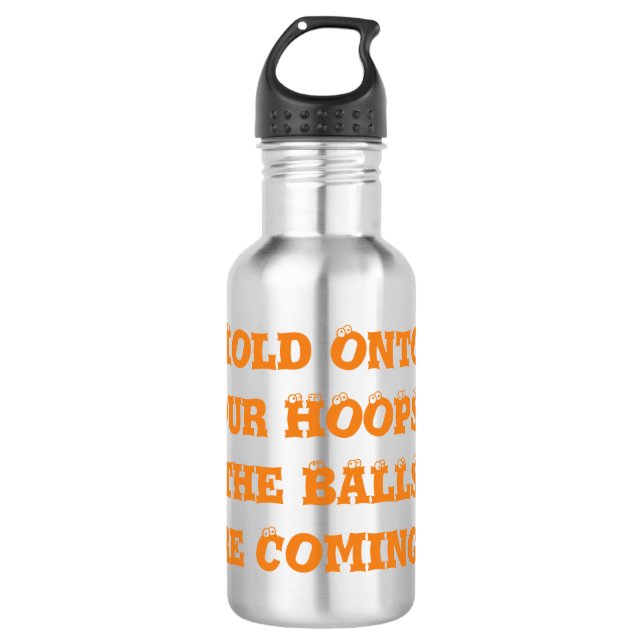 Basketball Hoops Funny Eyeball s Stainless Steel Water Bottle (Front)