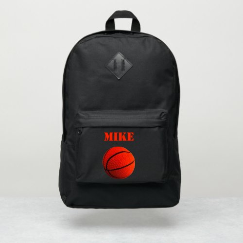 Basketball Hoops Orange Black 4Mike Backpack