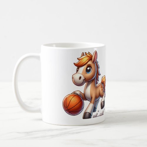 Basketball Horse Mug Hoops and Horses  Coffee Mug