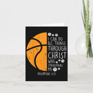 Basketball I Can Do Things Bible Verse God Jesus G Card