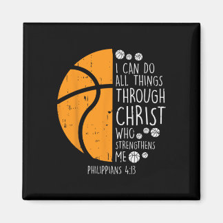 Basketball i can do things Bible Verse God Jesus G Magnet