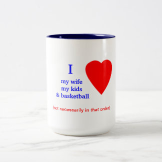 Basketball I Heart My Wife Two-Tone Coffee Mug