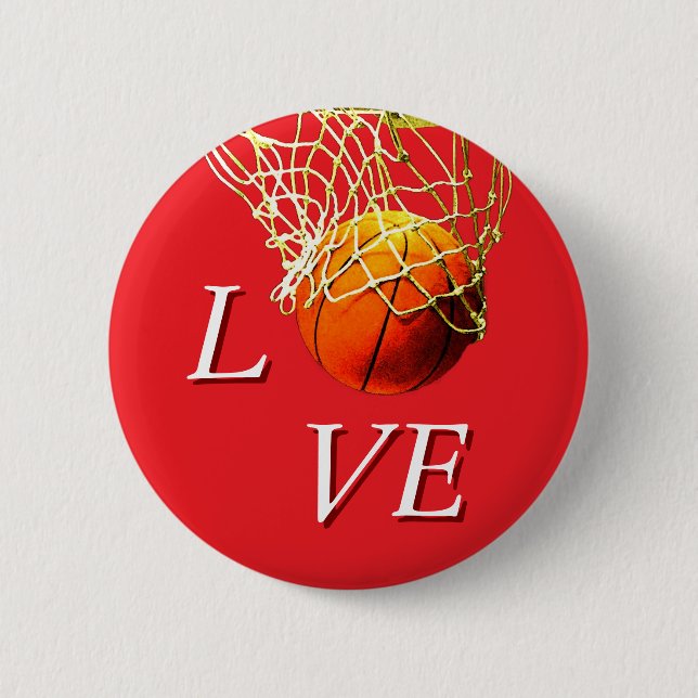 Basketball I Love Button (Front)