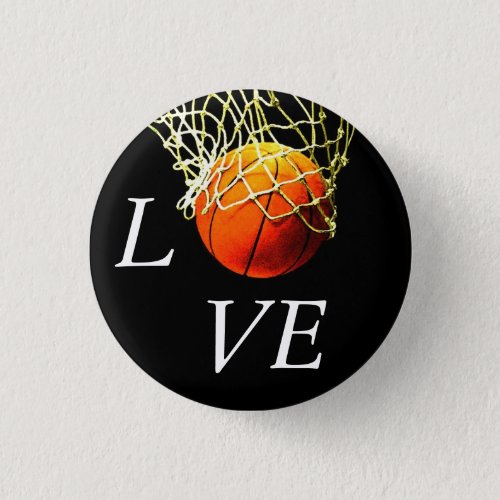 Basketball I Love Button