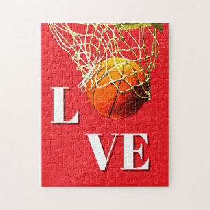 Basketball I Love Jigsaw Puzzle