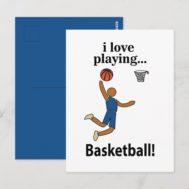 Basketball I Love Playing Basketball Postcard (Front/Back)