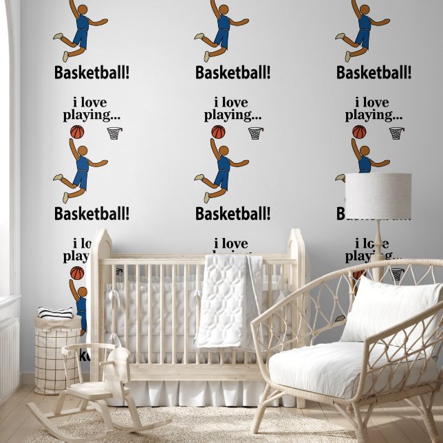 Basketball I Love Playing Basketball Wallpaper (Kids)