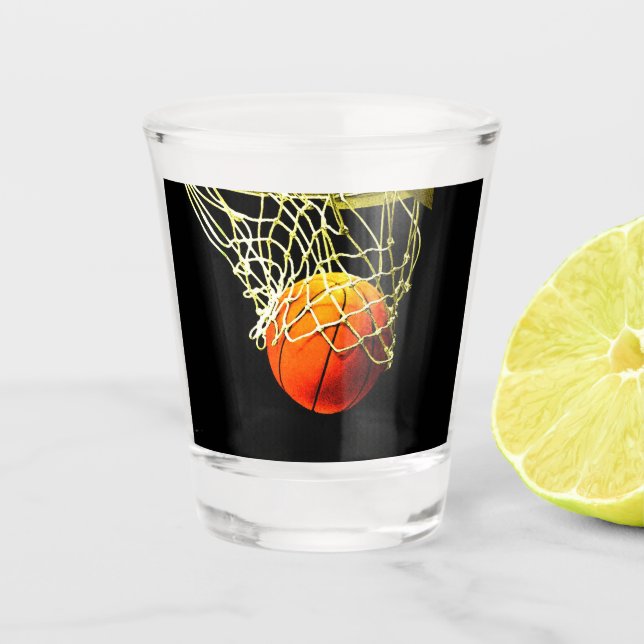 Basketball I Love Shot Glass (Front)