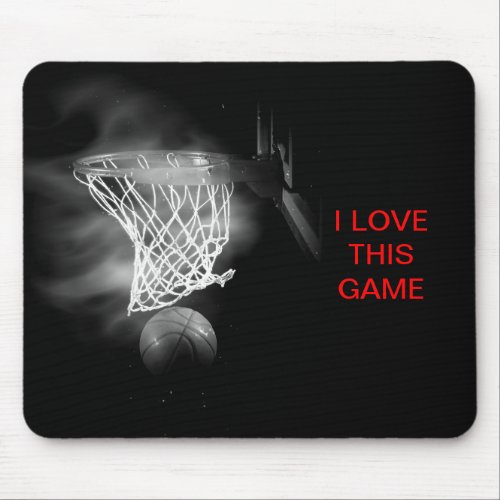 Basketball I Love This Game Mouse Pad