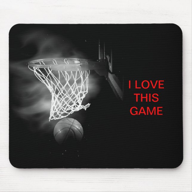 Basketball I Love This Game Mouse Pad (Front)