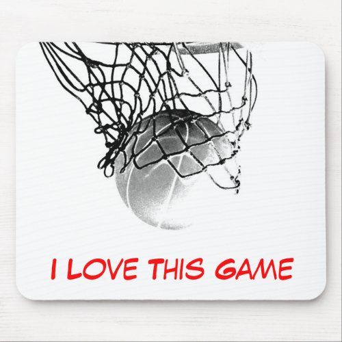 Basketball I Love This Game Mouse Pads