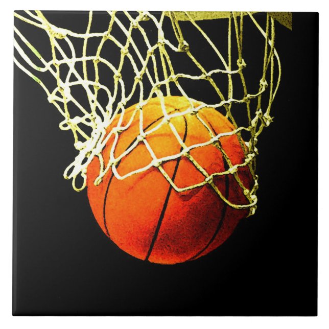 Basketball I Love Your Name Ceramic Tile (Front)