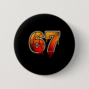 Basketball Ice Cream Drip Funny 67 Six Seven Gen A Button