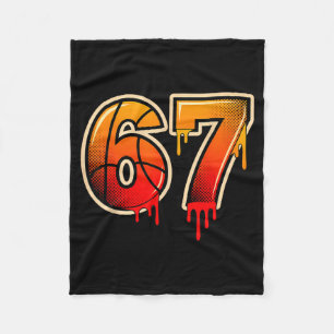 Basketball Ice Cream Drip Funny 67 Six Seven Gen A Fleece Blanket