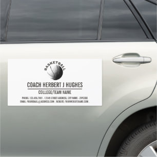 Basketball Icon, Basketball Player, Coach, Car Magnet