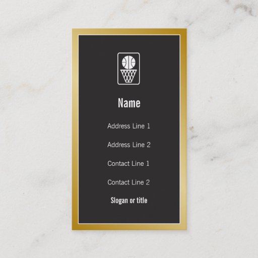 Customizable Basketball Icon Business Card