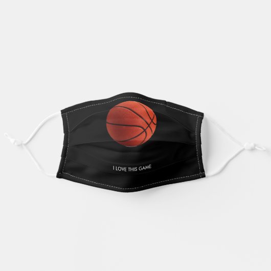 Basketball Illustration Painting Art Sports Adult Cloth Face Mask (Front, Unfolded)