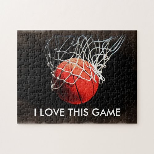 Basketball Illustration Painting Art Sports Jigsaw Puzzle