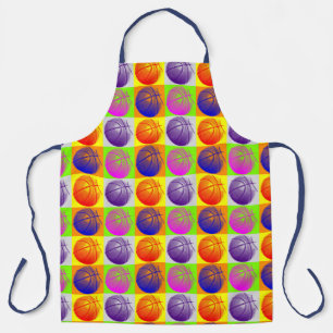 Basketball Illustration Painting Pop Art Sports Apron