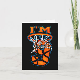 Basketball I'm 9 Boy Girl 9th Birthday Card