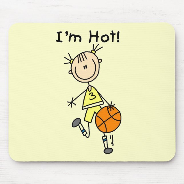 Basketball I'm Hot T-shirts and Gifts Mouse Pad (Front)