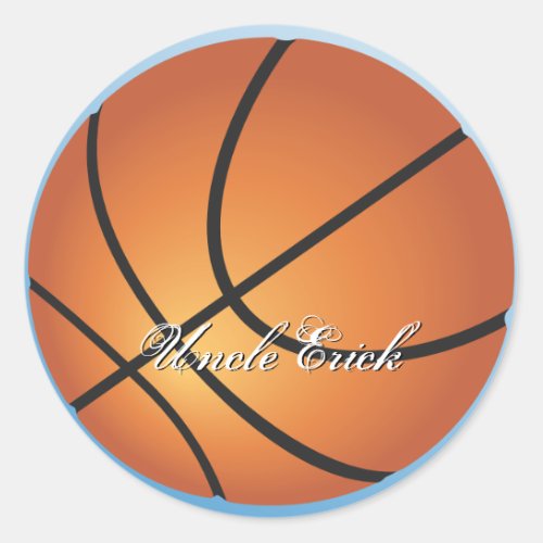 Basketball Image Incredible Budget Special Classic Round Sticker