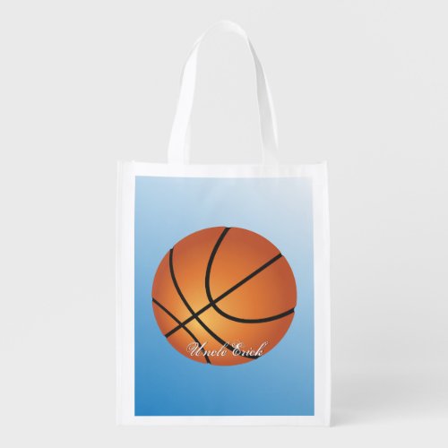 Basketball Image Incredible Budget Special Reusable Grocery Bag