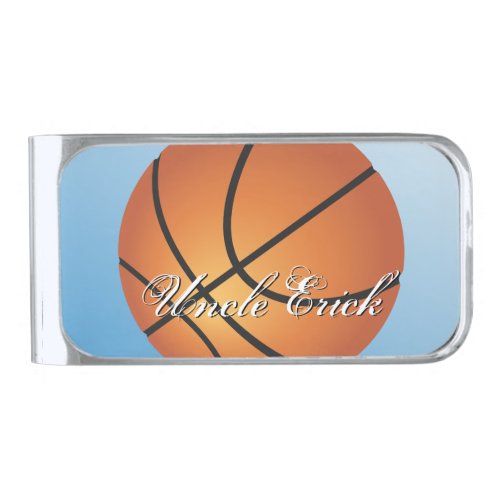 Basketball Image Incredible Budget Special Silver Finish Money Clip