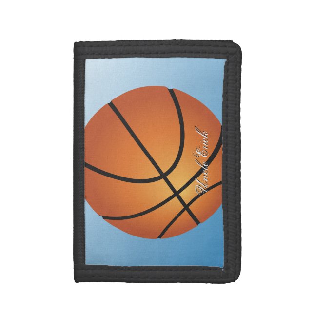 Basketball Image Incredible Budget Special Tri-fold Wallet (Front Vertical)
