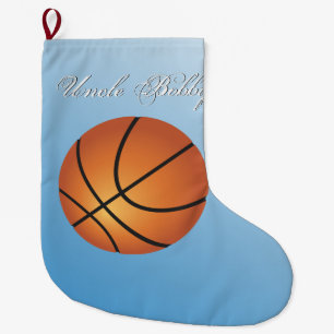 Basketball Image 🏀 Monogram Budget Special Large Christmas Stocking