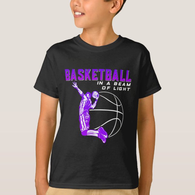Basketball in a beam of light T-Shirt (Front)